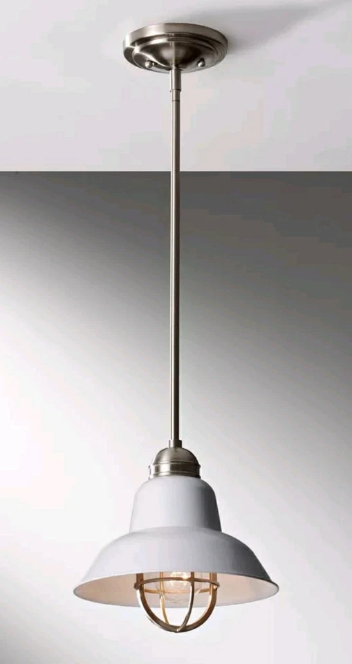 Feiss P1239BS/GW Urban Renewal Mini Pendants Brushed Steel and Glossy White