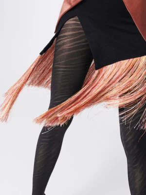 Zebra Look Strumpfhose Muster Animal schwarz 60DEN Gr.S,M,L - Bild 1 von 4