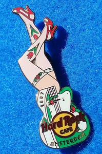 AMSTERDAM HOLANDESA NIÑA SEXY PIERNAS STILETTO ZAPATO GUITARRA SERIE Hard Rock Café PINS - Imagen 1 de 1