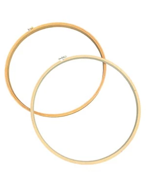 Wooden Embroidery Hoop Needlepoint Quilt Sewing 2 12" Screw Closure Round - Image 1 of 4