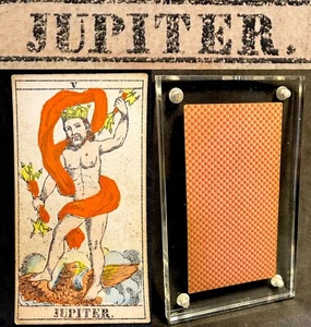 c1860 Rare JUPITER Pellerin Antique Tarot Cards Historic Major Arcana Single - Picture 1 of 17