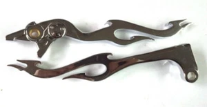Flame Brake Clutch Levers Billet Chrome Fit HONDA CBR 600 F2 F3 F4 F4i 900RR - Picture 1 of 1