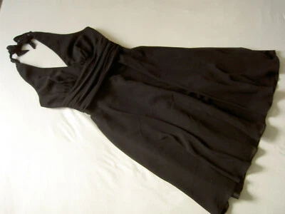 Neckholder-Kleid gefüttert von Montego schwarz, Gr. 36, Midi-Länge, 1x getragen - Bild 1 von 4