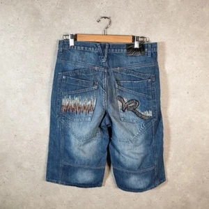 Vintage Rocawear Baggy Y2K Hip Hop Jorts Shorts Mens W32 Blue Denim USA - Picture 1 of 8