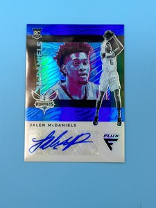 Jalen McDaniels 2019-20 Panini Chronicles Blue Flux Auto /15 Hornets 76ers SSP