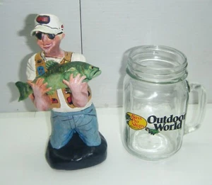 Collectible Bass Pro Shops Outdoor World Mug & B.A.S.S. Pro Figure - Picture 1 of 14