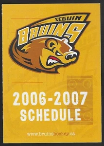 RARE 2006-07 Seguin Bruins OJHL Hockey Schedule !!! Parry Sound Mall - Picture 1 of 1