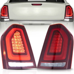 VLAND LED Tail Lights Red Len For Chrysler 300 2011-2014 W/Startup Dynamic L+R - Picture 1 of 11