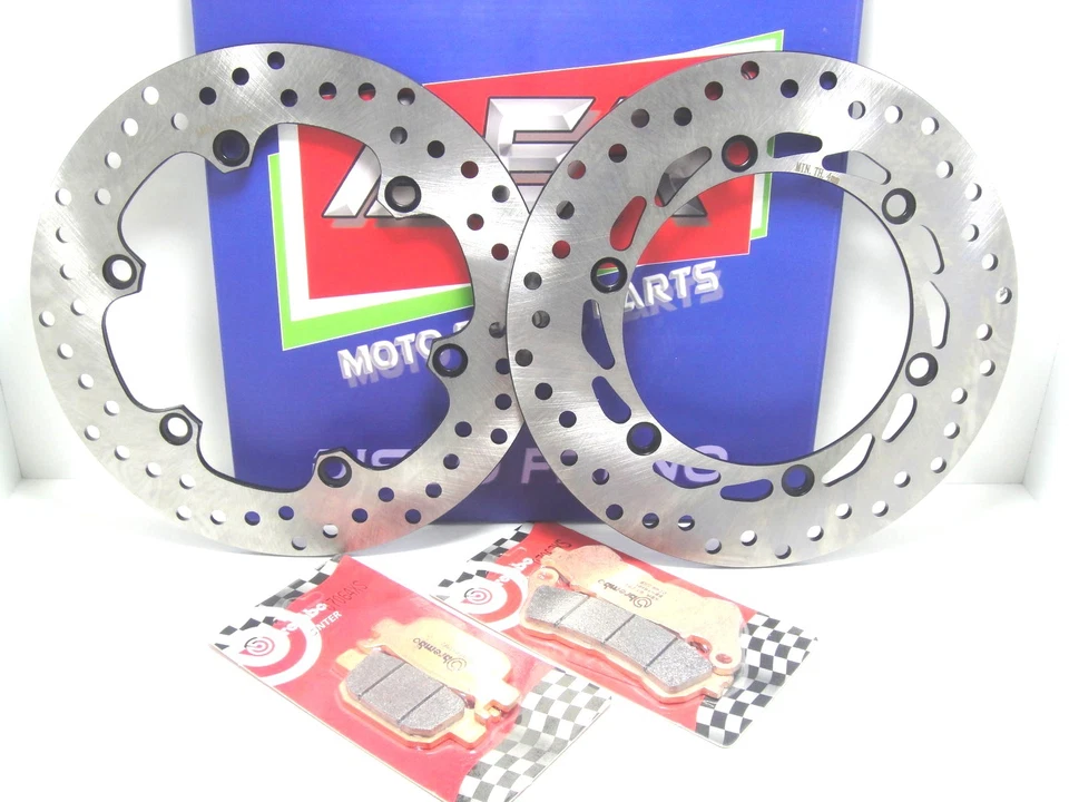 KIT DISCHI + PASTIGLIE FRENO BREMBO ANTERIORI POSTERIORI HONDA SH 300 - ABS 2007 - Immagine 1 di 1