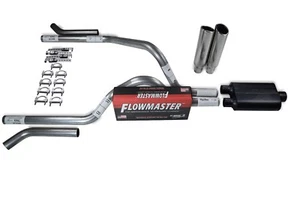 Dodge Dakota 97-05 2.5" Dual Truck Exhaust Kits Flowmaster Super 44 Corner Clamp - Picture 1 of 4