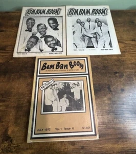 Bim Bam Boom Vtg 1971 1972 Magazine 3 Issue Lot Platters CADILLACS Harptones - Picture 1 of 16