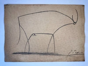 Pablo Picasso COA art painting original drawing vintage paper signed stamped - Picture 1 of 3