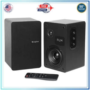 Powered Bookshelf Speakers Pair 70W 5 Way Wired Vinyl Record Player Subwoofer - Picture 1 of 8