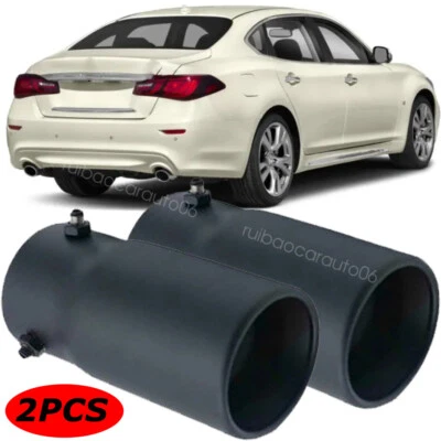2PCS Exhaust Pipe Tip Rear Tail Throat Muffler Stainless For Infiniti M45 M56 Foto 1 de 4