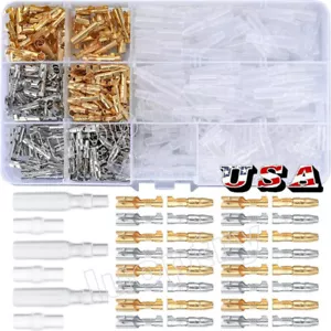 400X MOTORCYCLE WIRING HARNESS LOOM BULLET CONNECTORS BRASS 3.9MM ELECTRICAL KIT - Picture 1 of 18