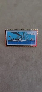 Prendedor Walk in the Water 1818 vintage barco USPS 25ct sello postal Estados Unidos 1989 (JP107 - Imagen 1 de 2