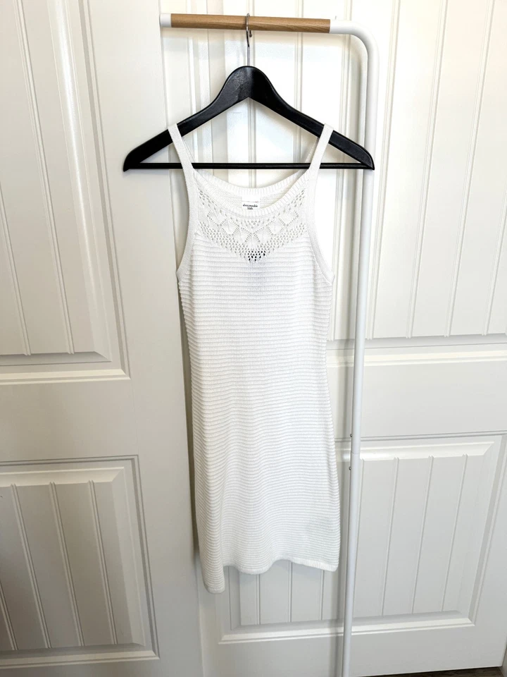 abercrombie niños - Vestido tejido estilo ganchillo para niñas - Blanco - Nuevo con etiquetas - Talla: 13/14 Foto 1 de 4