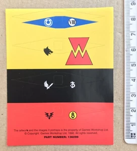 GW 1990er WH40k Space Marines Bike Squadron Banner selbstklebende Folie! - Bild 1 von 1