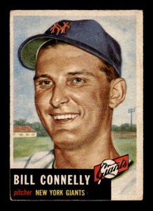 1953 Topps Baseball #126 Bill Connelly DP CREASED  New York Giants