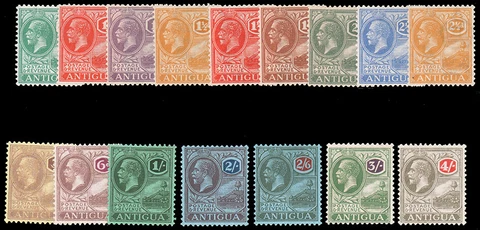 Antigua #SG62-SG80 MHR CV£249.50 1921 King George V [42-57 Mi45-Mi60] Cover