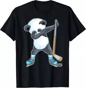 Dabbing panda Ice Hockey panda Kids Boys funny ice Hockey T-Shirt Hoodie - Picture 1 of 14