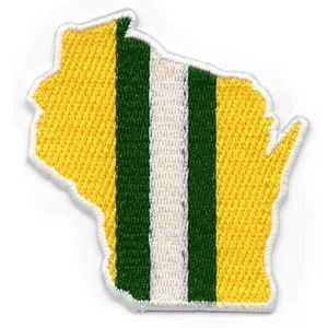 Green Bay Wisconsin State Football Parody Embroidered Iron On Patch - Picture 1 of 2