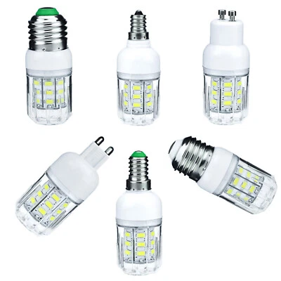 12V 24V 110V 220V LED Corn Light Bulbs 7W E27 E12 E26 E14 G9 5730 SMD 27LED Lamp - Image 1 of 4