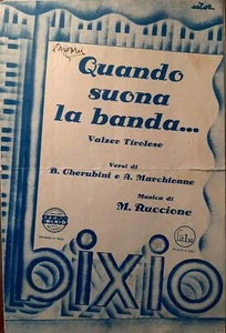 3) SPARTITO MUSICALE QUANDO SUONA LA BANDA VALZER TIROLESE MUSICA M RUCCIONE - Imagen 1 de 3