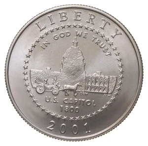 2001 Unc US Capitol Visitor Center Commemorative Half Dollar *9050 - Picture 1 of 3