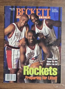 Beckett Magazine January 1997 Houston Rockets Basketball Trading Card Guide NBA - Picture 1 of 2