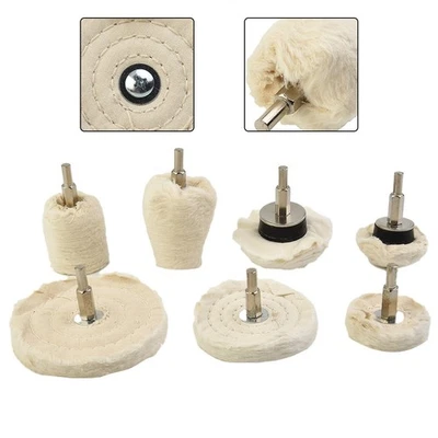 7pack Polishing Buffing Pad Mop Wheel Drill Kit For Polishing Stainless Steel US - Image 1 of 4