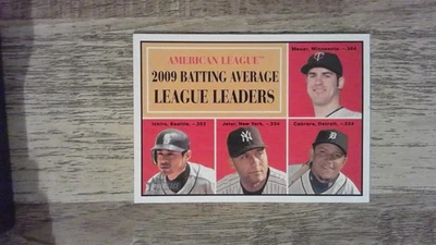 2010 Heritage League Leaders Derek Jeter Joe Mauer Ichiro Suzuki Miguel Cabrera - Image 1 of 2