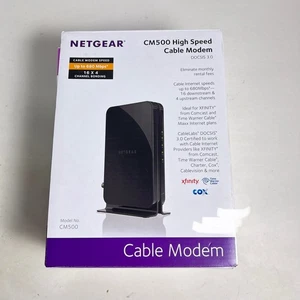 NETGEAR CM500 16x4 DOCSIS 3.0 Cable Modem Max Download Speeds of 680 Mbps - Picture 1 of 7