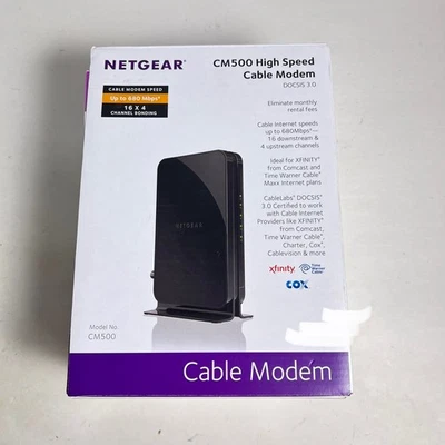 NETGEAR CM500 16x4 DOCSIS 3.0 Cable Modem Max Download Speeds of 680 Mbps - Image 1 of 4