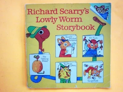 Richard Scarry's Lowly Worm Storybook Hardcover Richard Scarry Foto 1 de 2
