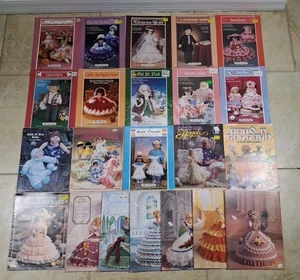 Lot of 22 Crochet Patterns Fibre Craft & Other Brand Leaflet Patterns for Dolls - Picture 1 of 6