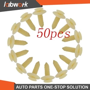 Labwork 50P Door Trim Panel Retainer For Ford GMC Push Rivet Fastener Clips - Picture 1 of 5