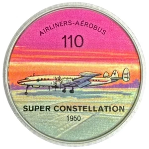 Rueda de imagen de anfitriona Jell-O #110 Super Constellation 1950 de alto valor coleccionable - Imagen 1 de 4