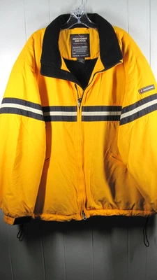 Chaqueta Abercrombie & Fitch Para Hombre XL Amarilla Forrada de Vellón Rendimiento Exterior De Colección Foto 1 de 4