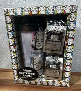 Marilyn Monroe Vintage Collectible 1999 Travel Mug & 2 Coffee Packs Sealed - Picture 1 of 8