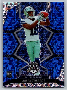 Jalen Tolbert 2022 Panini Mosaic No Huddle Blue Prizm Rookie /75 #326 Cowboys - Picture 1 of 2