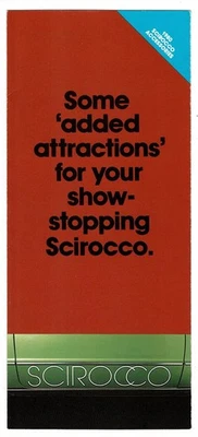 Folleto folleto accesorios Volkswagen Scirocco 1980 Foto 1 de 3