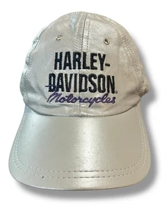 Harley Davidson Baseballmütze silber Leder bestickt lila Damen verstellbar - Bild 1 von 8