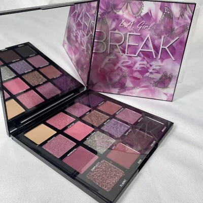 Paleta de sombras de ojos LA Girl Break Free 16 colores con espejo mariposa ESTE SOY YO gratis Foto 1 de 3