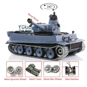 HL 1/16 7.0 Upgraded Metal Deutscher Tiger I RTR 3818 Barrel Recoil RC Panzer - Bild 1 von 2