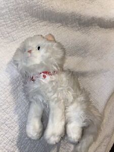 FAO Schwarz Plush White Cat Kitty Toys R Us Stuffed Animal Cat 2013 Geoffrey