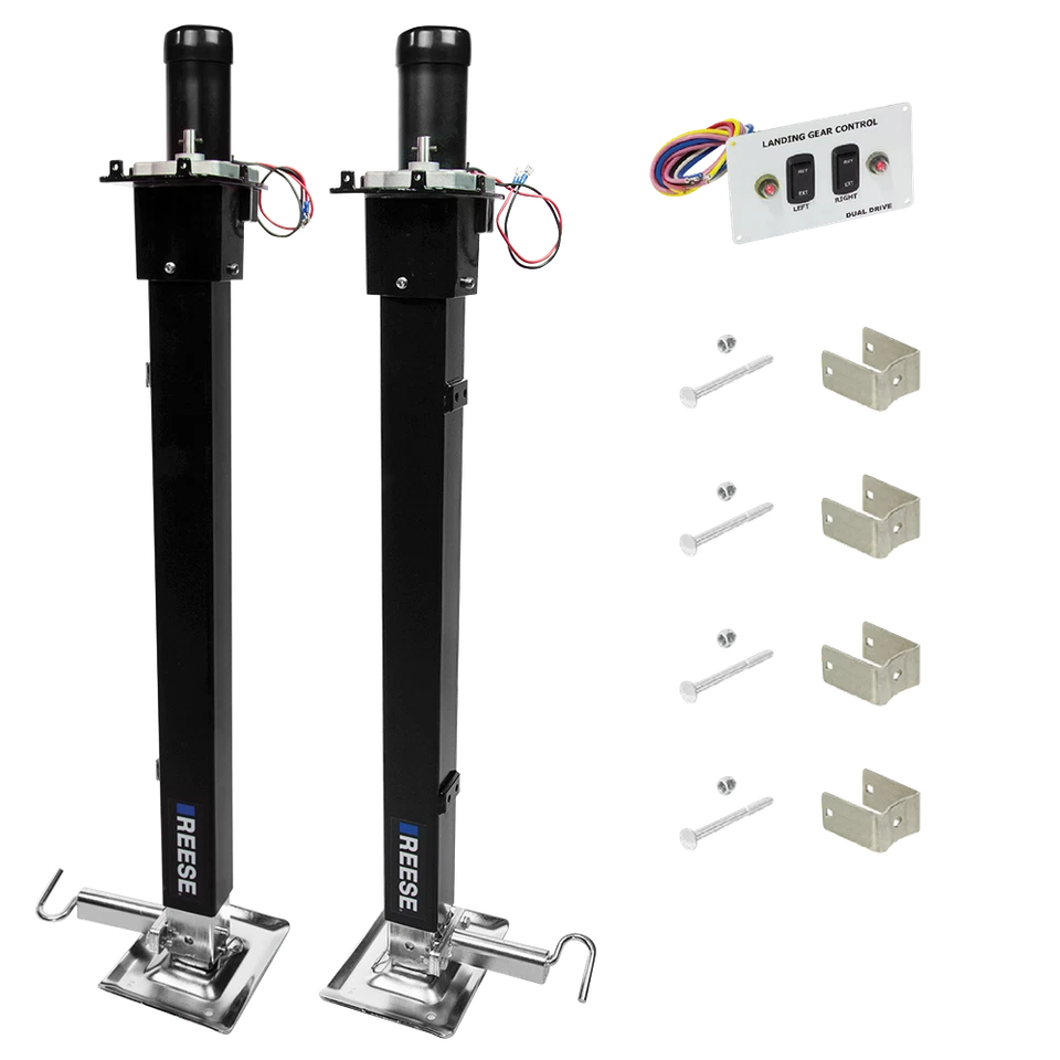 Reese 8K Dual Motor Fifth Wheel Landing Gear Electric Trailer Jack 36" Lift New - Image 1 of 1