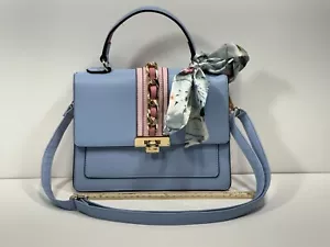 Aldo AnnieBrook Flap Satchel Umhängetasche blau rosa geblümt - Bild 1 von 4