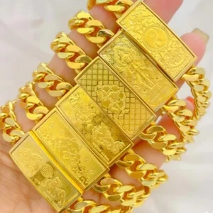 Bracelet Real Gold Women's Men Luxury Jewelry Fetish Amulets Weight 0.2 g 96.5% - Picture 1 of 24