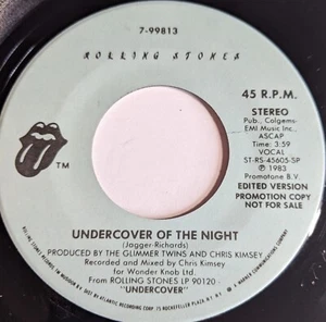 Promotional Copy Rare Rolling Stones Undercover Of The Night Vinyl Single 1983 - Picture 1 of 13